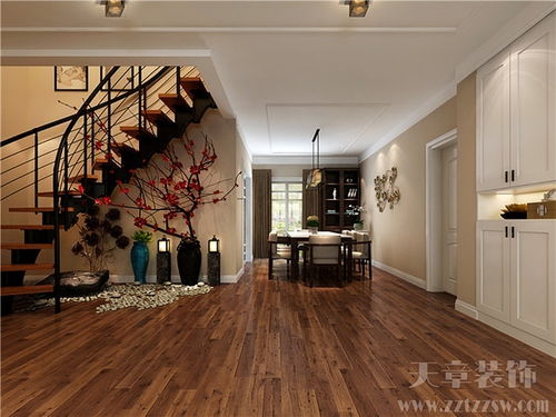 郑州北大花园200平米现代简约中式装修效果图 天章装饰设计赏析