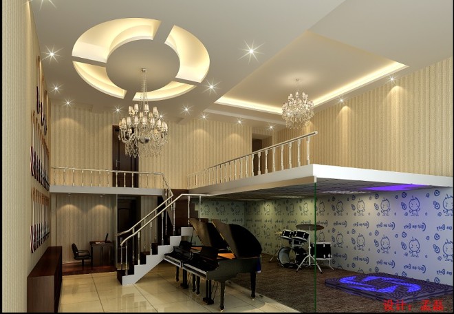 孟磊设计师 琴行空间的韵律之美——装修设计效果图赏析